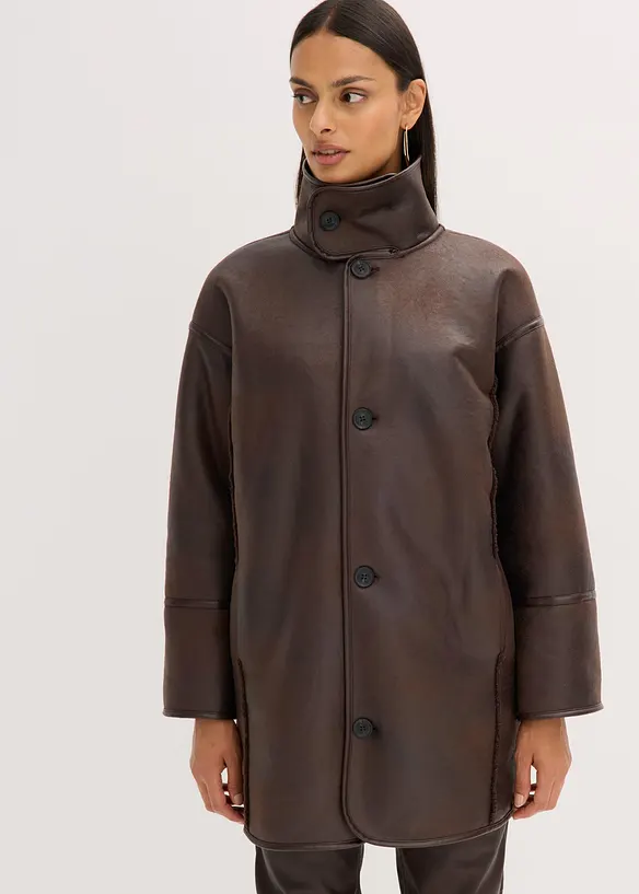 Imitatie lammy coat, bonprix
