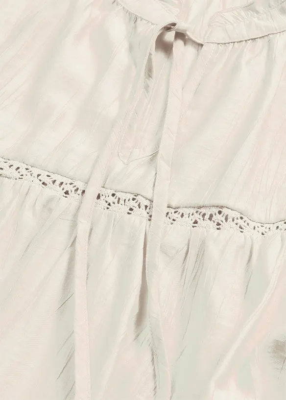 Blouse met strik van fijne viscosemix, bonprix