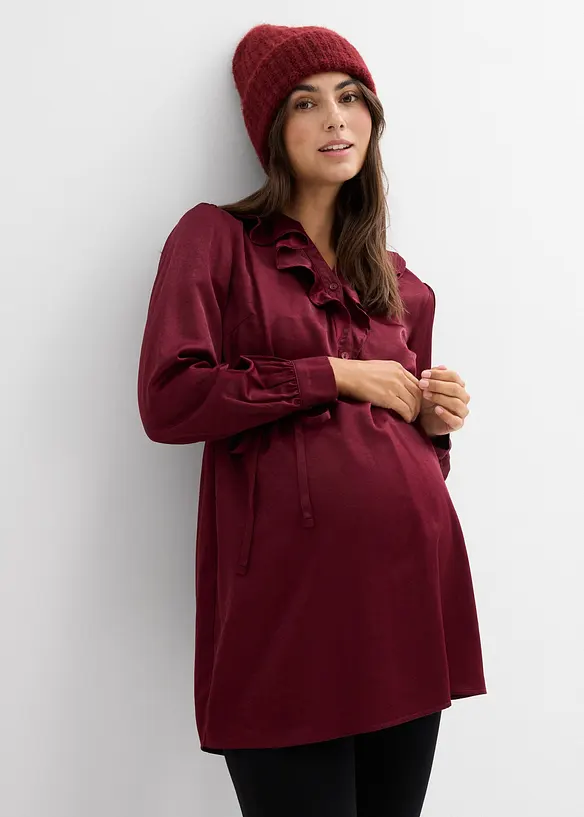 Zwangerschapsblouse van zacht satijn, bonprix