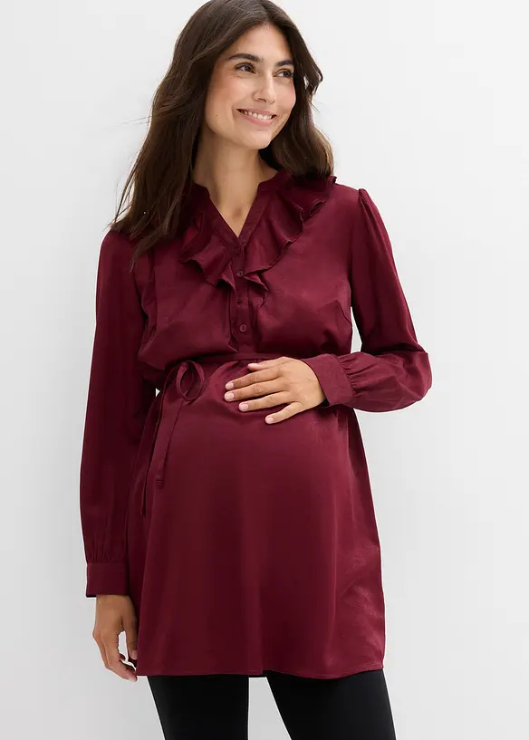Zwangerschapsblouse van zacht satijn, bonprix