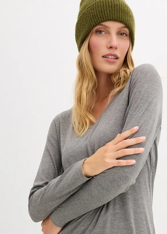 Jersey jurk van viscose (set van 2), bonprix