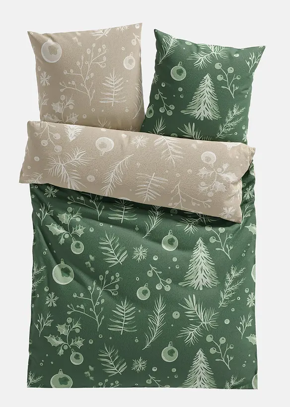 Dekbedovertrek met gebloemd kerstmotief, bonprix