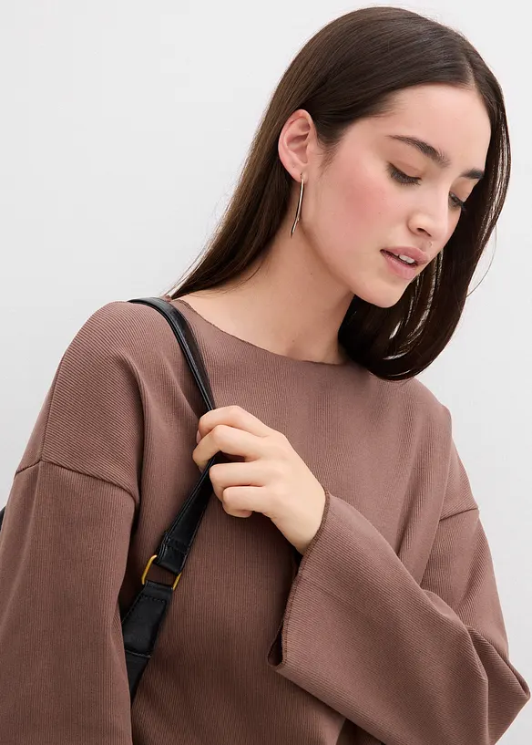Geribde longsleeve, bonprix