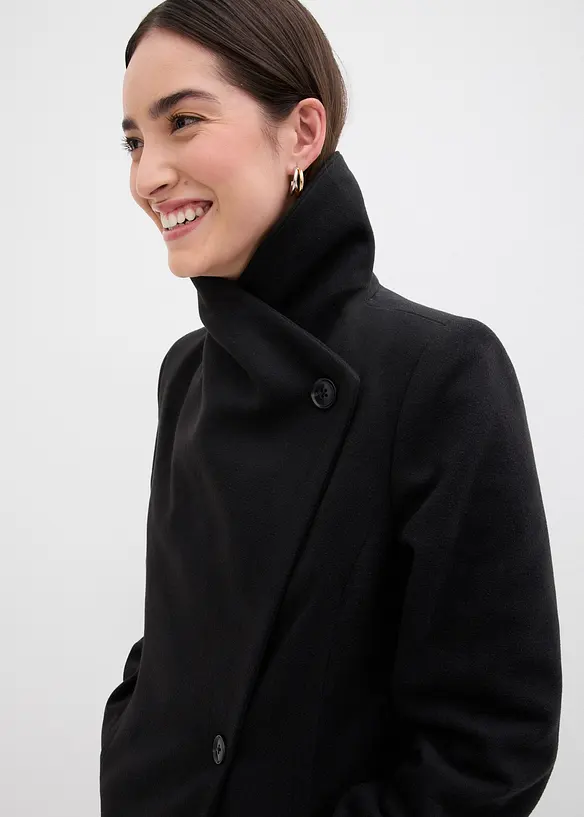 Lange jas in wollook, bonprix