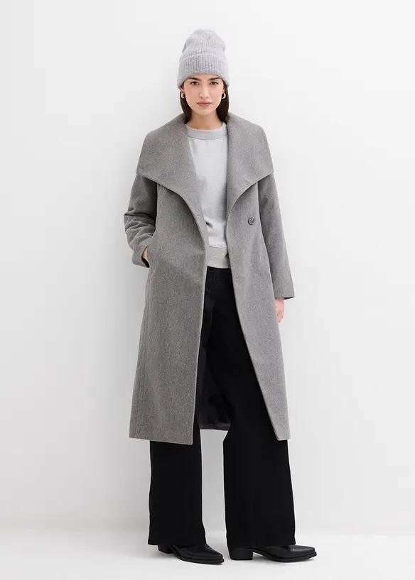 Lange jas in wollook, bonprix