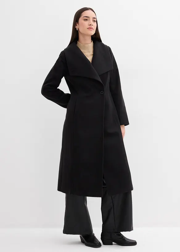 Lange jas in wollook, bonprix