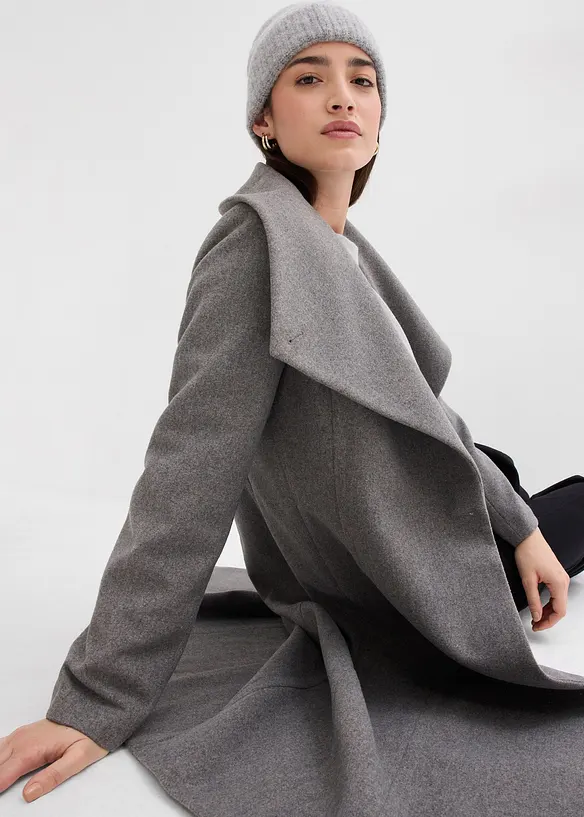 Lange jas in wollook, bonprix