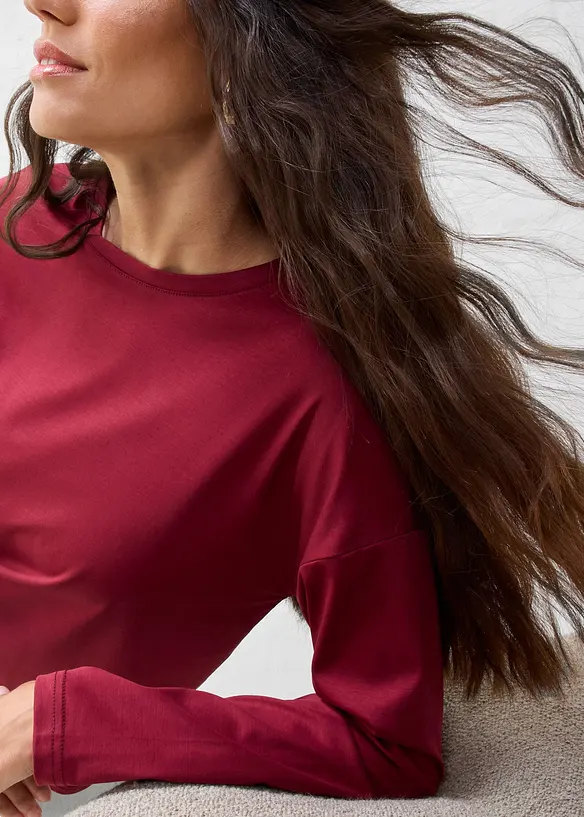 Longsleeve met zijde, bonprix