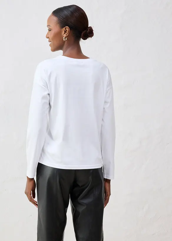 Longsleeve met zijde, bonprix