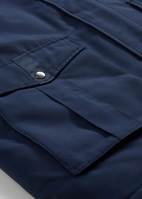 Gewatteerde winterjas met corduroy kraag, bonprix