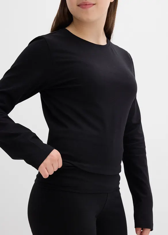 Longsleeve en jersey broek (2-dlg. set), bonprix