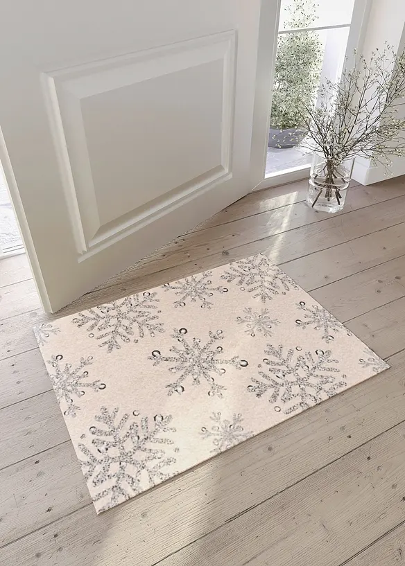 Deurmat met met sneeuwvlokkenmotief, bonprix