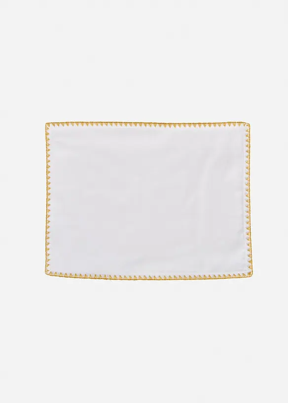 Placemats van biologisch katoen met glanzend borduursel (set van 2), bonprix