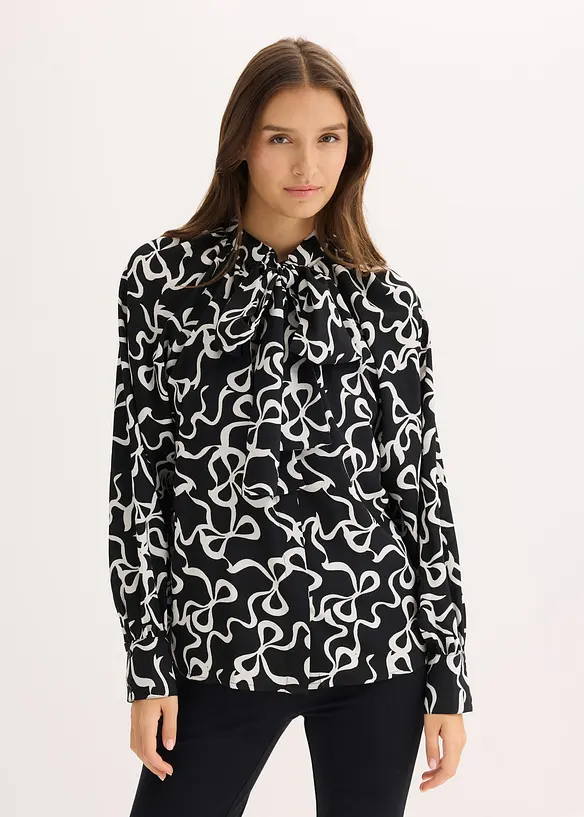 Blouse met strik, bonprix