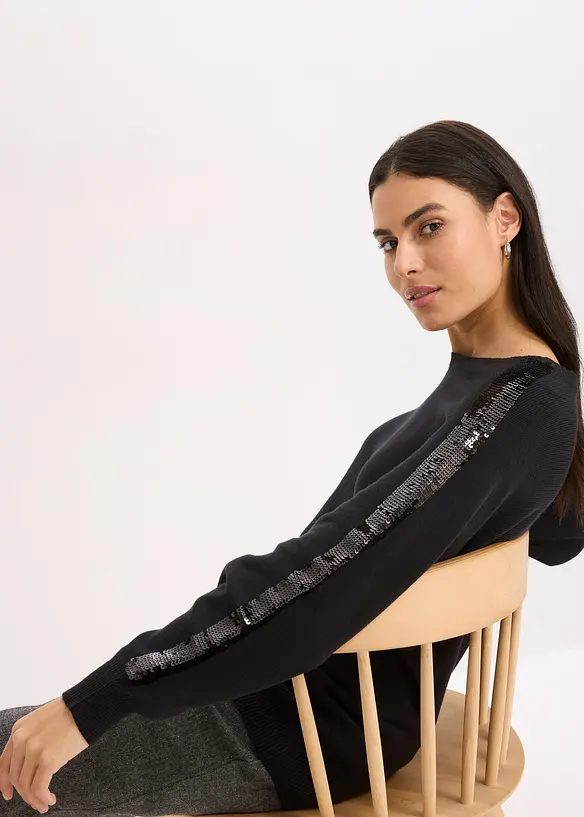 Trui met pailletten, bonprix