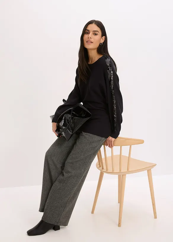 Trui met pailletten, bonprix