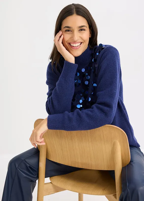 Trui met pailletten, bonprix