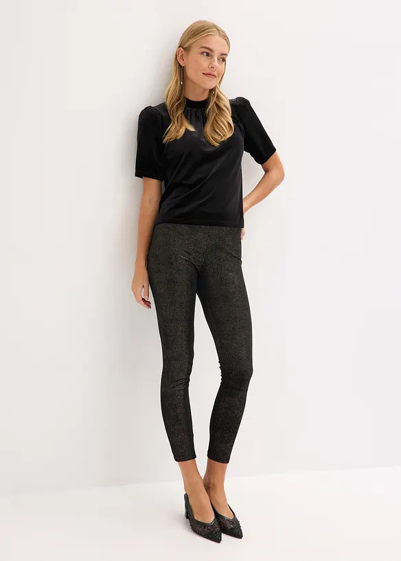 Glanzende legging van fluweel, bonprix