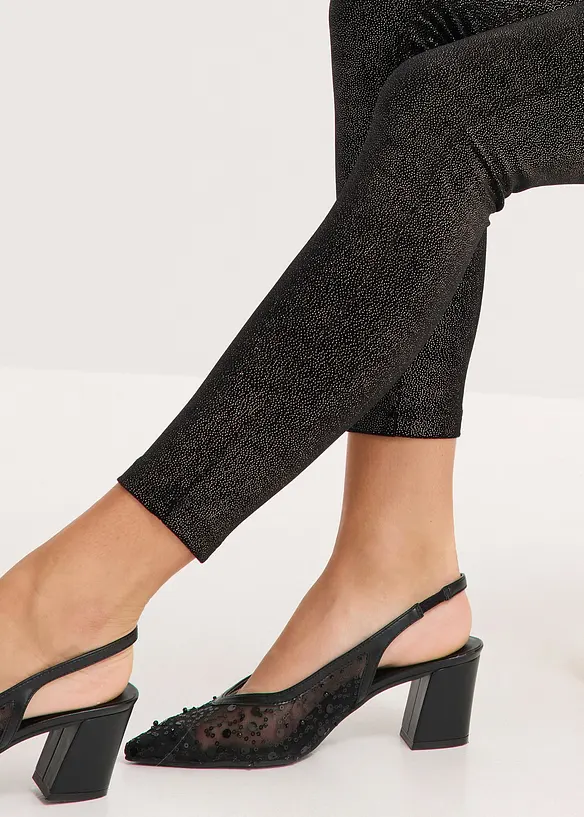 Glanzende legging van fluweel, bonprix