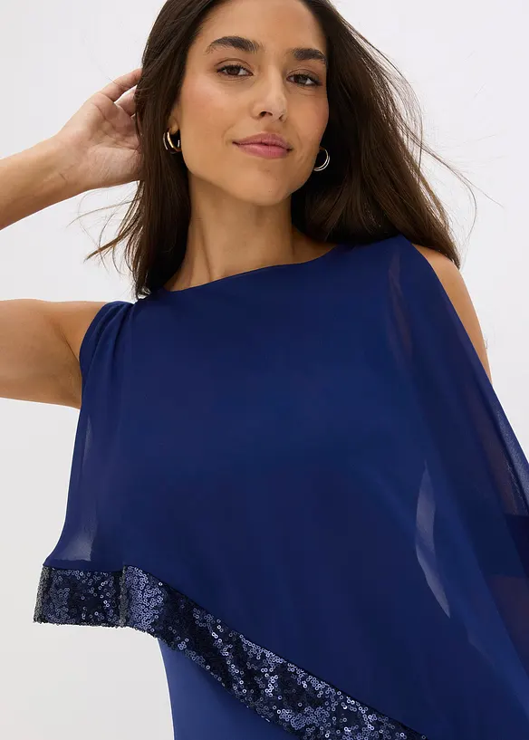 Jersey jurk met pailletten, bonprix