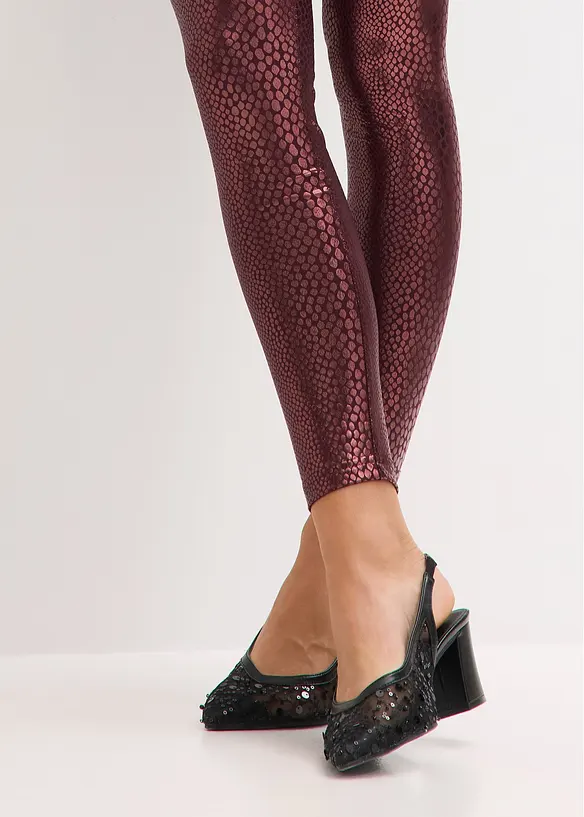 Hoogglanzende legging van imitatieleer, bonprix