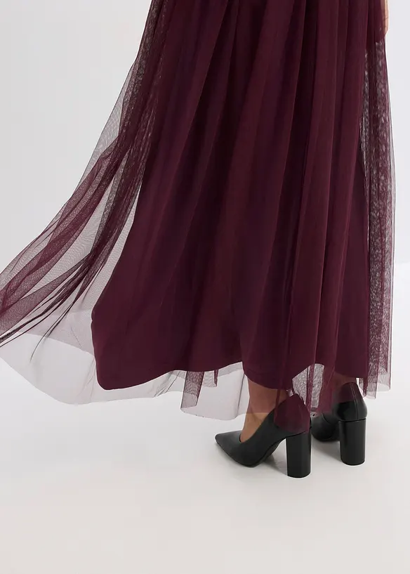 Maxi jurk met paillettenborduursel, bonprix