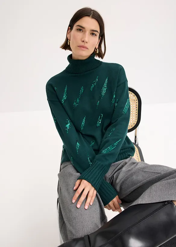 Oversized trui in een zachte viscosemix, bonprix