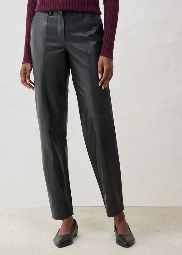 Leren broek van lamsnappa, bonprix