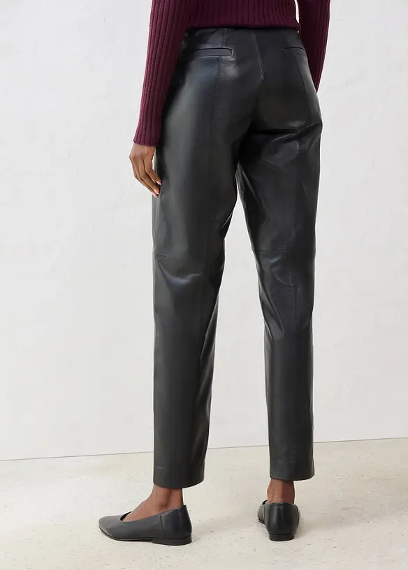 Leren broek van lamsnappa, bonprix