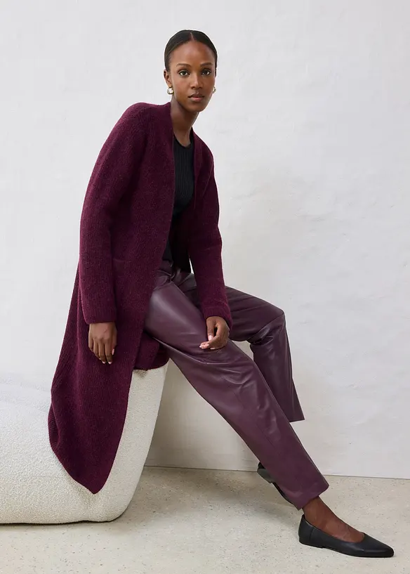 Leren broek van lamsnappa, bonprix