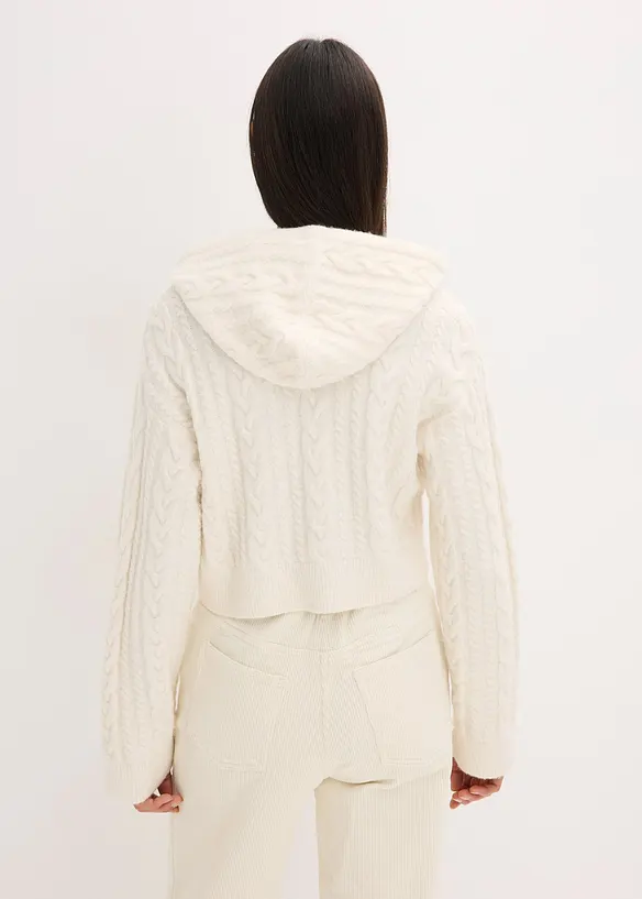 Grof gebreide trui met capuchon, bonprix