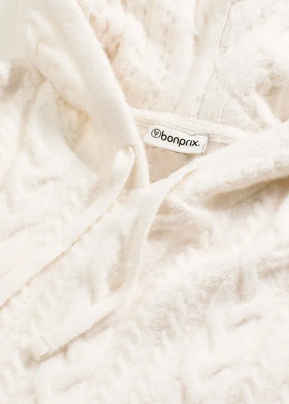 Grof gebreide trui met capuchon, bonprix