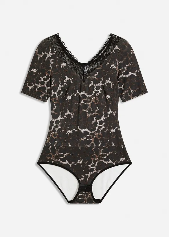 Body van modal met kant en halflange mouwen, bonprix