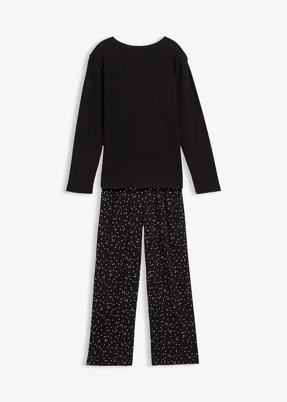 Pyjama van zacht katoen met glitterprint, bonprix