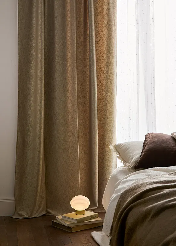 Fluwelen gordijn met crush effect (1 stuk), bonprix