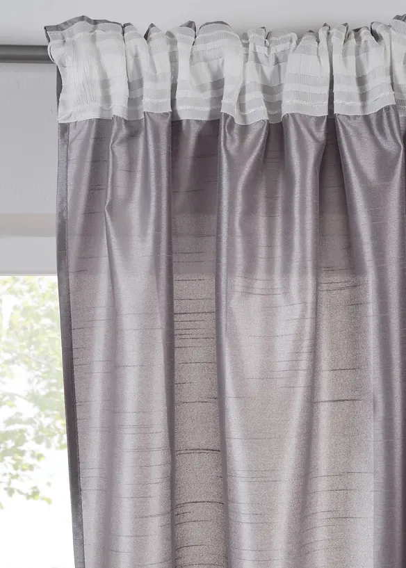 Gordijn met zacht glanseffect, ook en in extra lang (1 stuk), bonprix