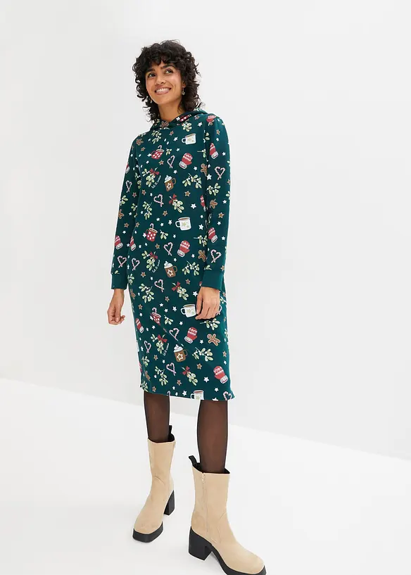 Sweatjurk met kerstmotieven, bonprix