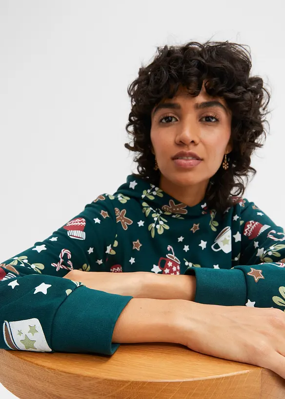 Sweatjurk met kerstmotieven, bonprix