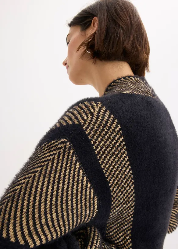 Lang gebreid vest, bonprix