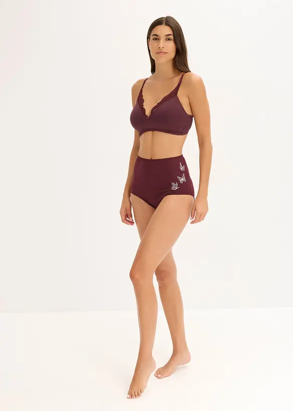 Tailleslip met biologisch katoen (set van 3), bonprix