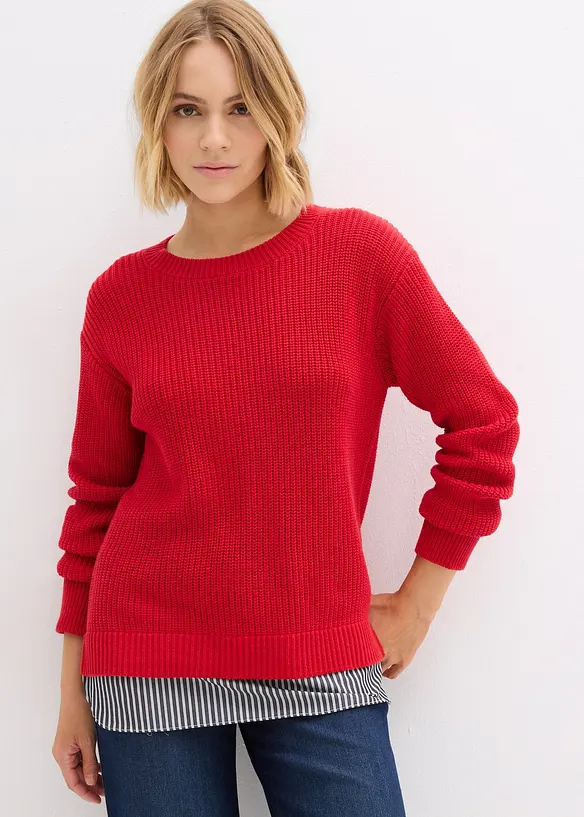 Trui met blouse-inzet, bonprix