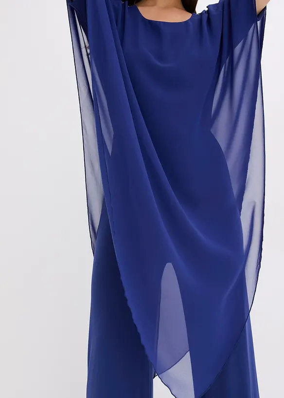 Jumpsuit met overgooier van fijn chiffon, bonprix