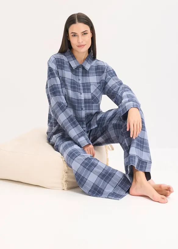 Geweven flanellen pyjama, bonprix