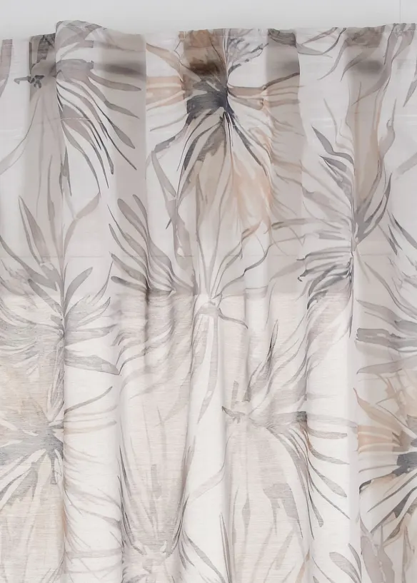 Transparant gordijn met print (1 stuk), bonprix