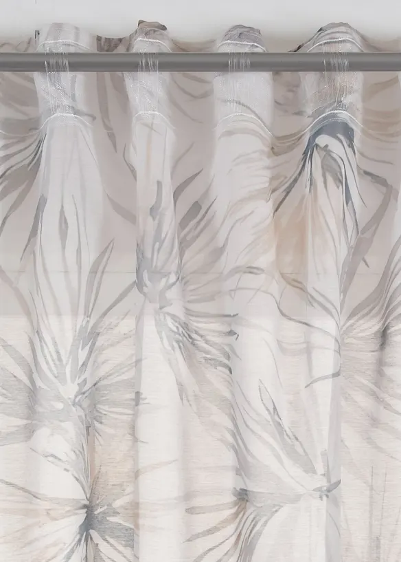 Transparant gordijn met print (1 stuk), bonprix