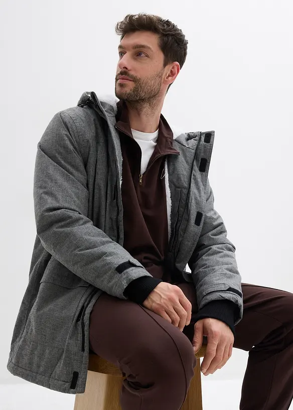 Waterdichte outdoor parka met teddy fleece, bonprix