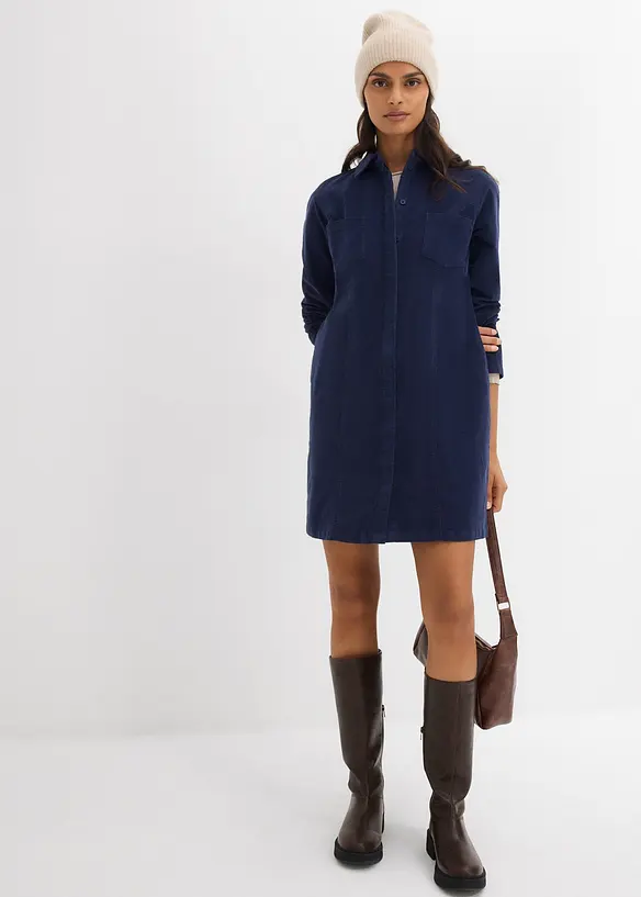 Figuuraccentuerende corduroy jurk, bonprix