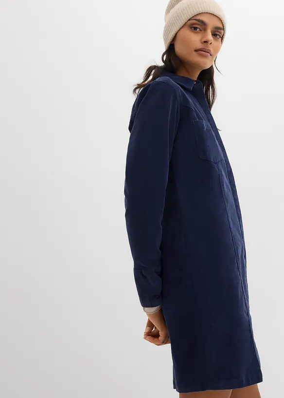 Figuuraccentuerende corduroy jurk, bonprix