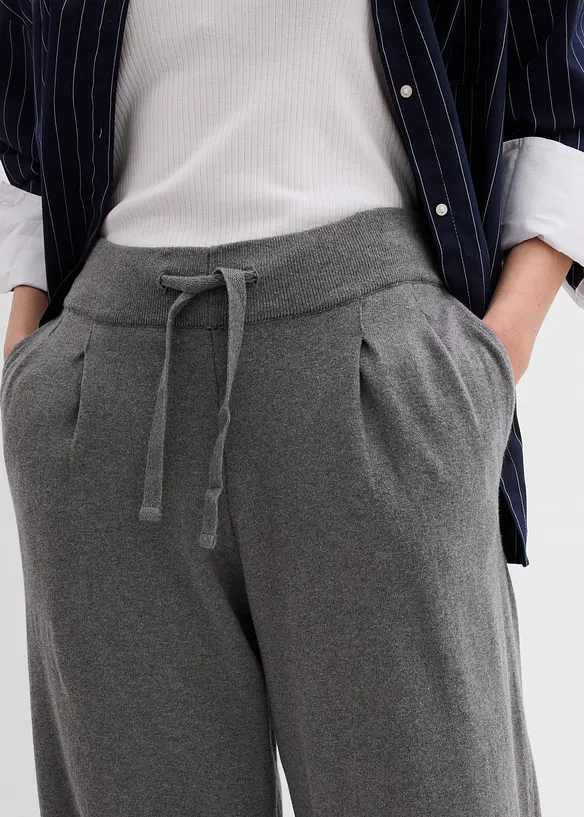 Broek van een zachte kasjmiermix, bonprix