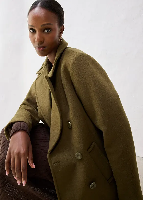 Peacoat in een wolmix, bonprix